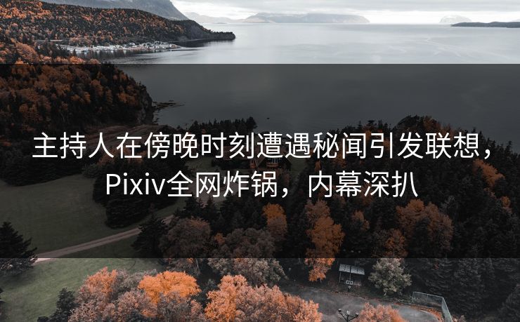 主持人在傍晚时刻遭遇秘闻引发联想，Pixiv全网炸锅，内幕深扒