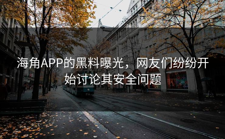 海角APP的黑料曝光,网友们纷纷开始讨论其安全问题
